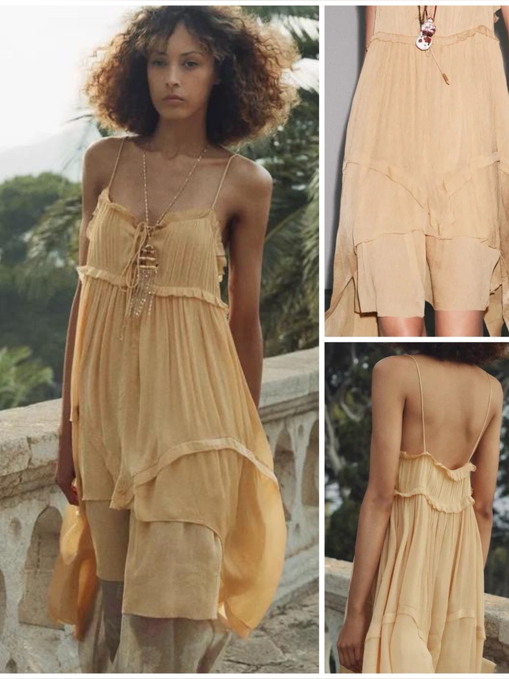 ZARA ~ Asymmetrical dress with ruffles ZW collection